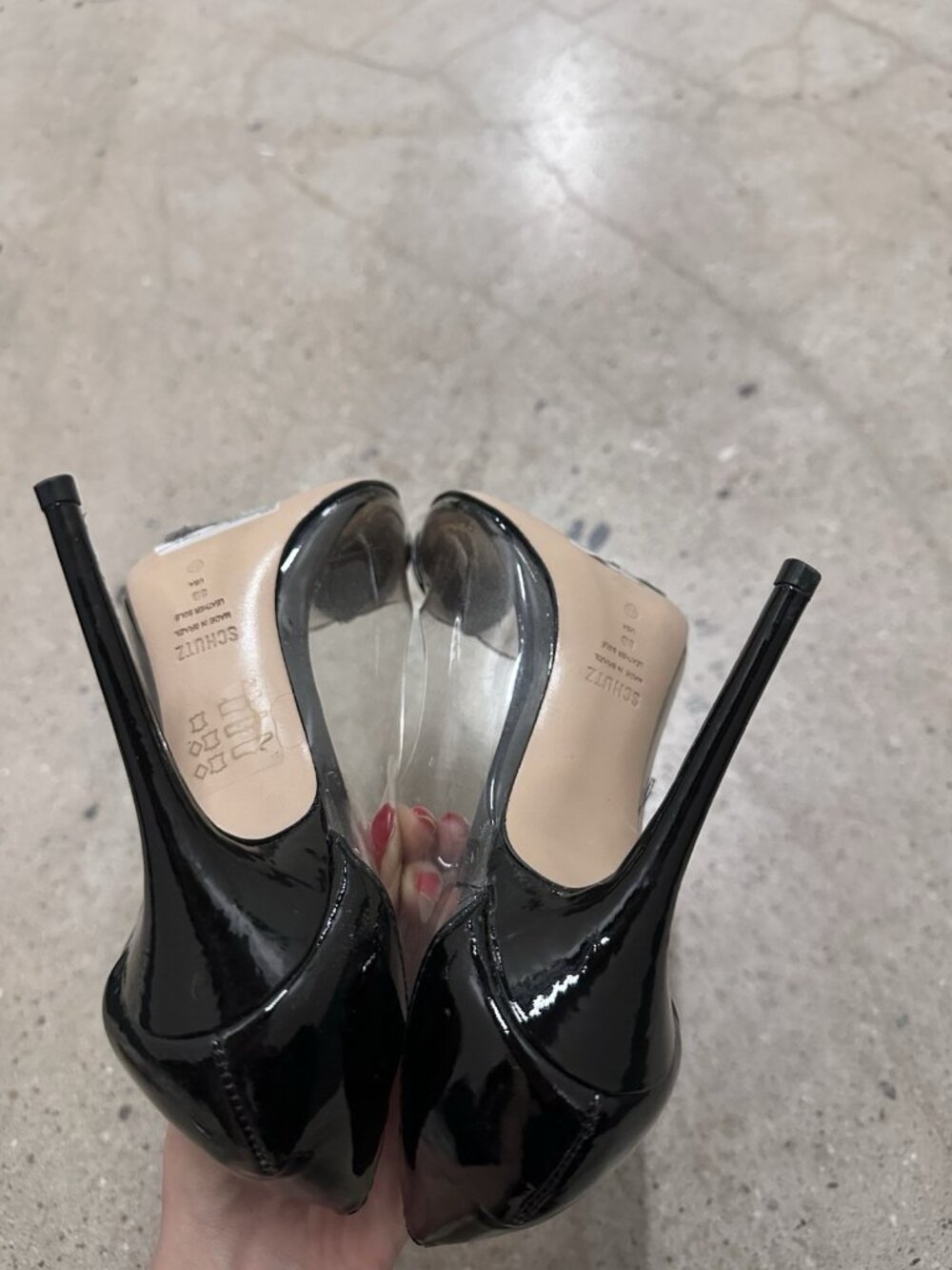 Schutz Cendi Heels Transparente & Black - Picture 7 of 7